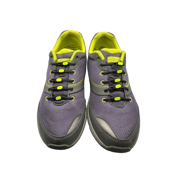 Vionic Shoes - Vionic Kona women’s size 8 gray and lime green with hickies orthotic sneakers
